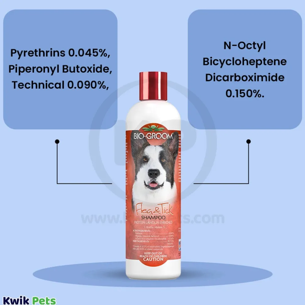 Bio-Groom Flea & Tick Dog Shampoo 12-oz