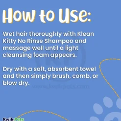 Bio-Groom Klean Kitty Waterless Bath No Rinse Cat Shampoo 8-oz