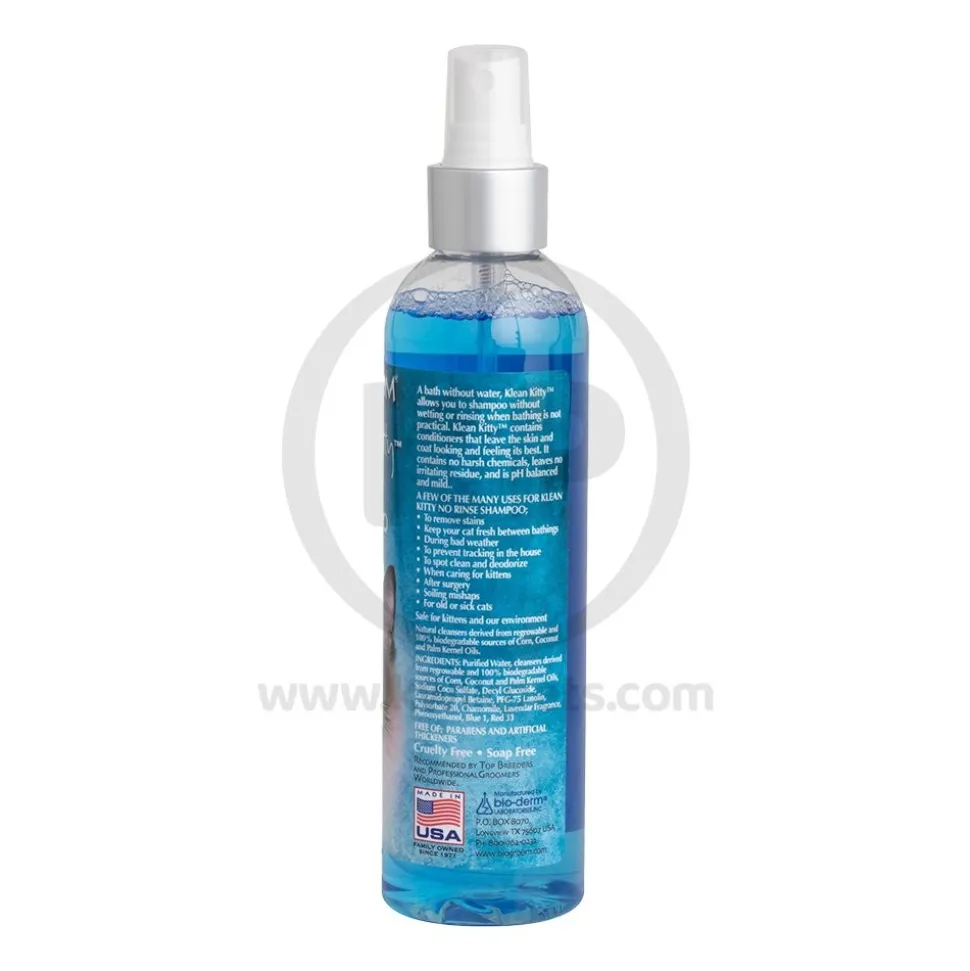Bio-Groom Klean Kitty Waterless Bath No Rinse Cat Shampoo 8-oz