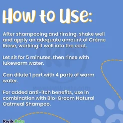 Bio-Groom Natural Oatmeal Soothing Anti-Itch Creme Rinse 12-oz