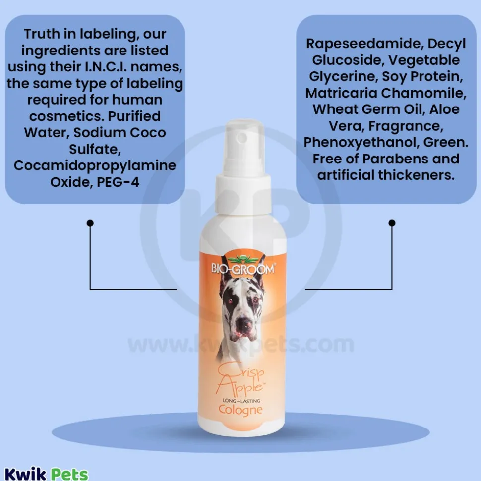 Bio-Groom Natural Scents Crisp Apple Cologne Spray for Dogs 4-oz