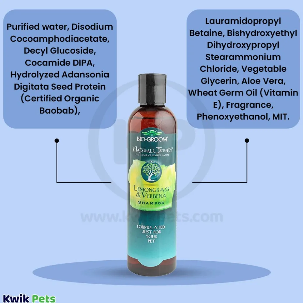 Bio-Groom Natural Scents Lemon Grass & Verbena Dog Shampoo 8-oz