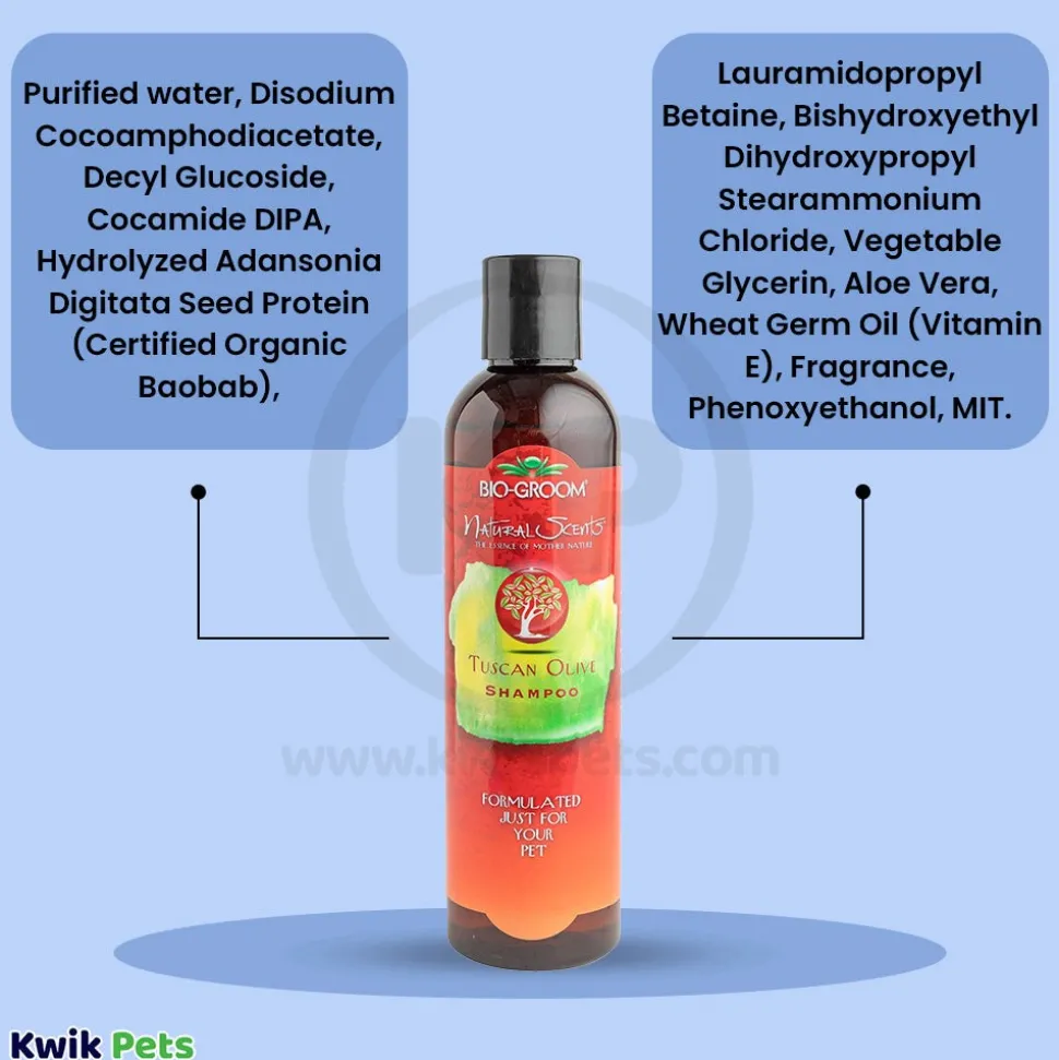Bio-Groom Natural Scents Tuscan Olive Dog Shampoo 8-oz
