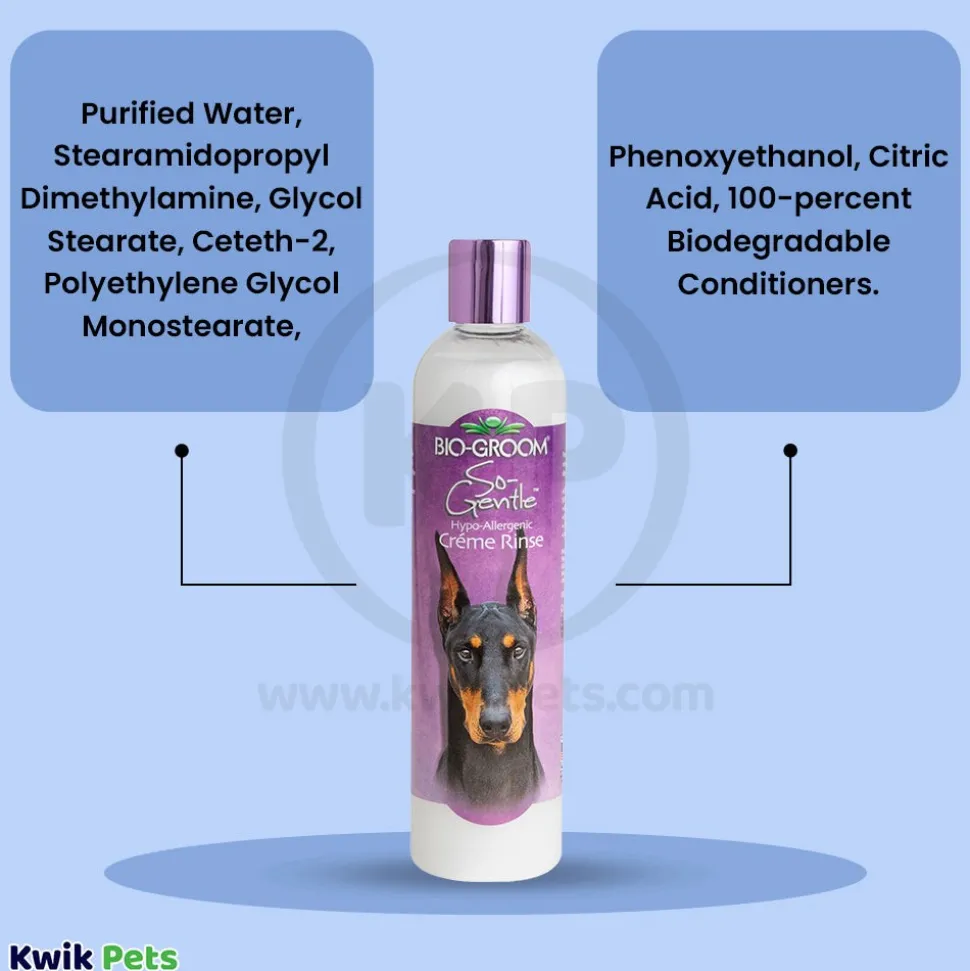 Bio-Groom So-Gentle Hypo-Allergenic Creme Rinse Dog Conditioner 12-oz
