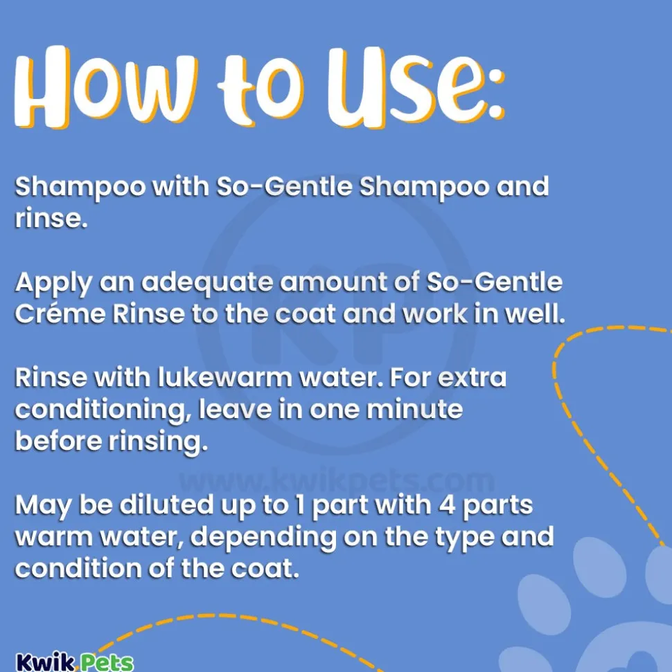 Bio-Groom So-Gentle Hypo-Allergenic Creme Rinse Dog Conditioner 12-oz