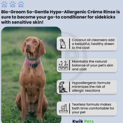 Bio-Groom So-Gentle Hypo-Allergenic Creme Rinse Dog Conditioner 12-oz
