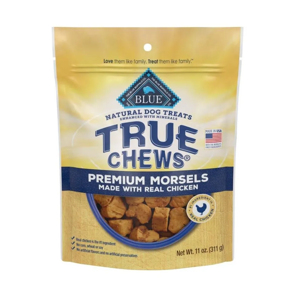 Blue Buffalo True Chews Premium Morsels Natural Dog Treats Real Chicken 11-oz