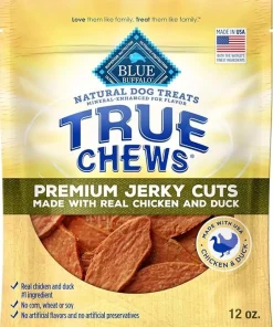 Blue Buffalo True Chews Premium Jerky Cuts Natural Dog Treats Real Chicken & Duck 12-oz
