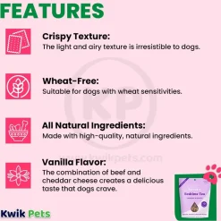 Bocce's Bakery Bedtime Tea Crunchy Biscuits Dog Treats Banana Vanilla & Lavender 5-oz