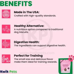 Bocce's Bakery Bone Broth Crunchy Biscuits Dog Treats Beef Bone Broth Carrots & Parsley 5-oz
