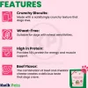 Bocce's Bakery Burgers & Fries Crunchy Biscuits Dog Treats Beef Sweet Potato & Cheese 5-oz