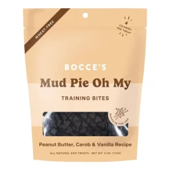 Bocce's Bakery Mud Pie Oh My Training Bites Dog Treats Peanut Butter Carob & Vanilla 6-oz