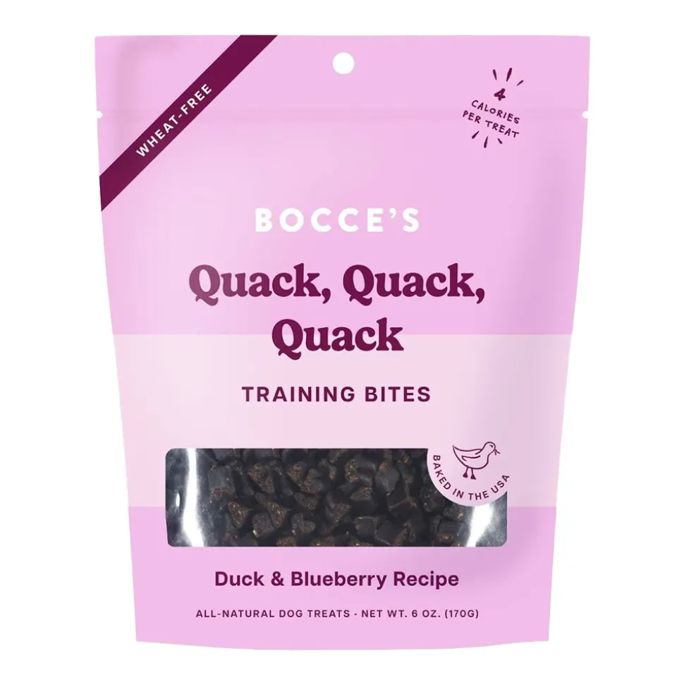 Bocce's Bakery Quack Quack Quack Training Bites Dog Treats Duck & Blueberry 6-oz