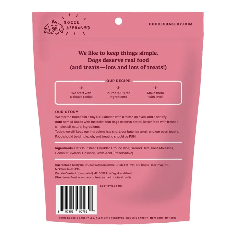Bocce's Bakery Say Moo Training Bites Dog Treats Beef & Cheddar 6-oz