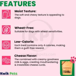 Bocce's Bakery Soft & Chewy Dog Treats Cheese 6-oz