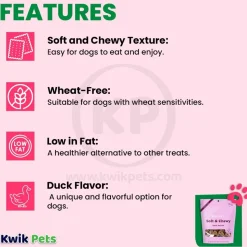 Bocce's Bakery Soft & Chewy Dog Treats Duck 6-oz
