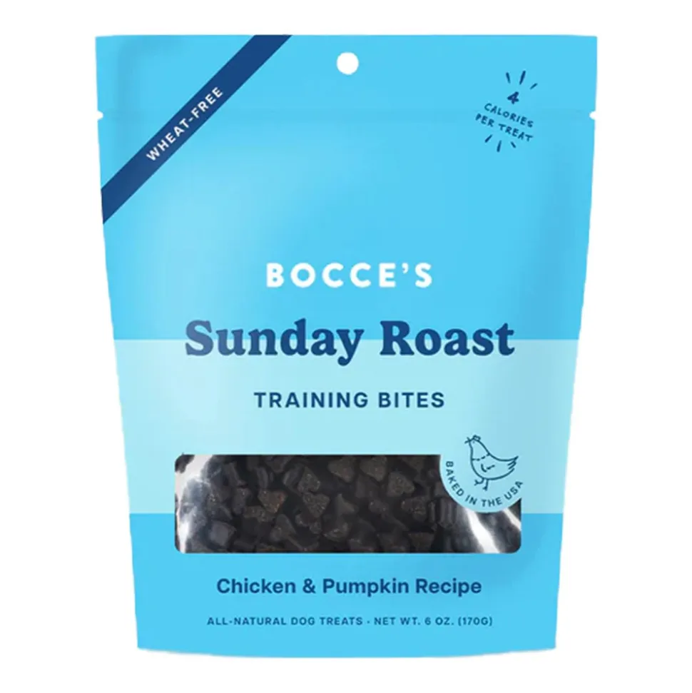 Bocce's Bakery Sunday Roast Training Bites Dog Treats Chicken & Pumpkin 6-oz