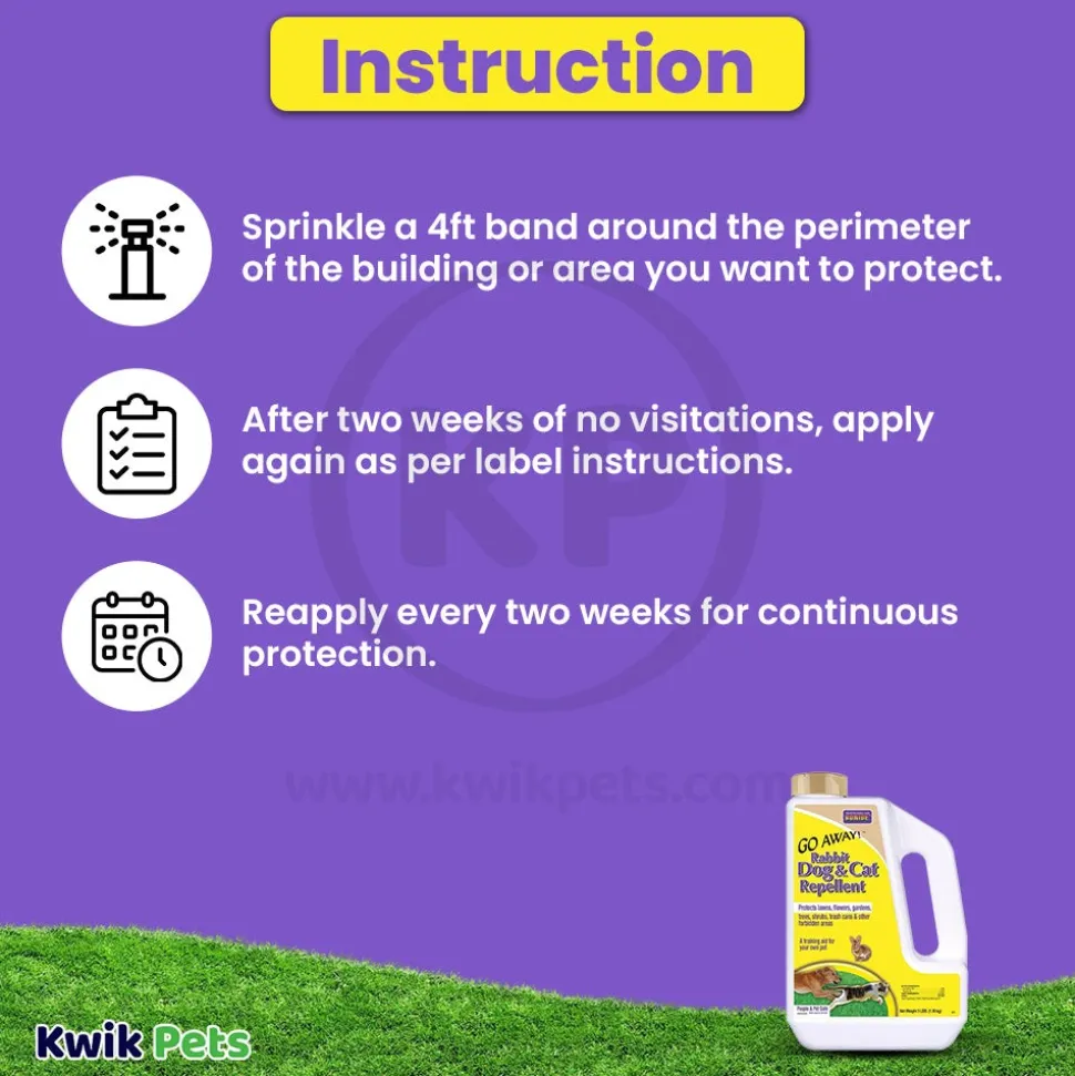 Bonide Go Away! Rabbit, Dog & Cat Repellent Granules 3-lb
