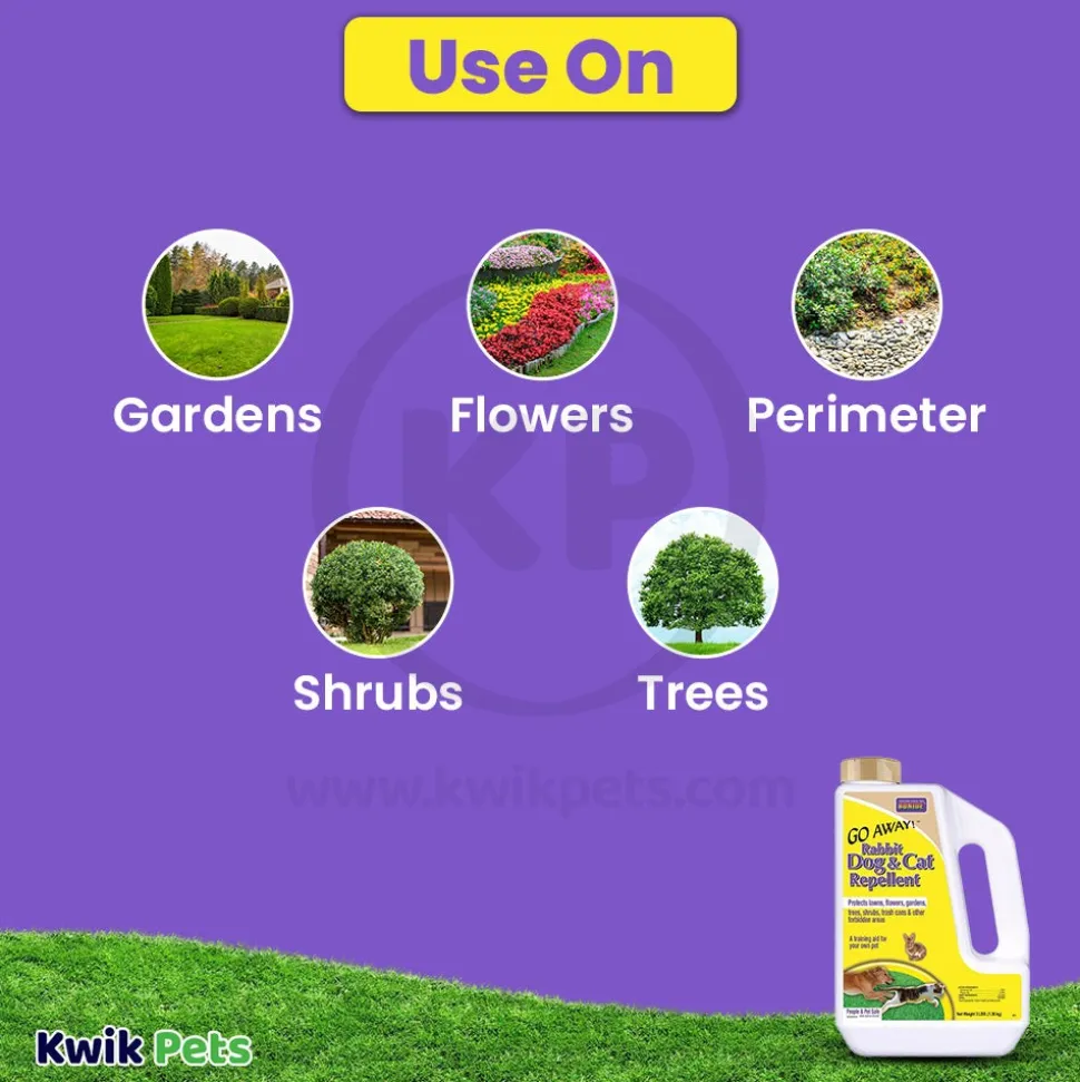 Bonide Go Away! Rabbit, Dog & Cat Repellent Granules 3-lb