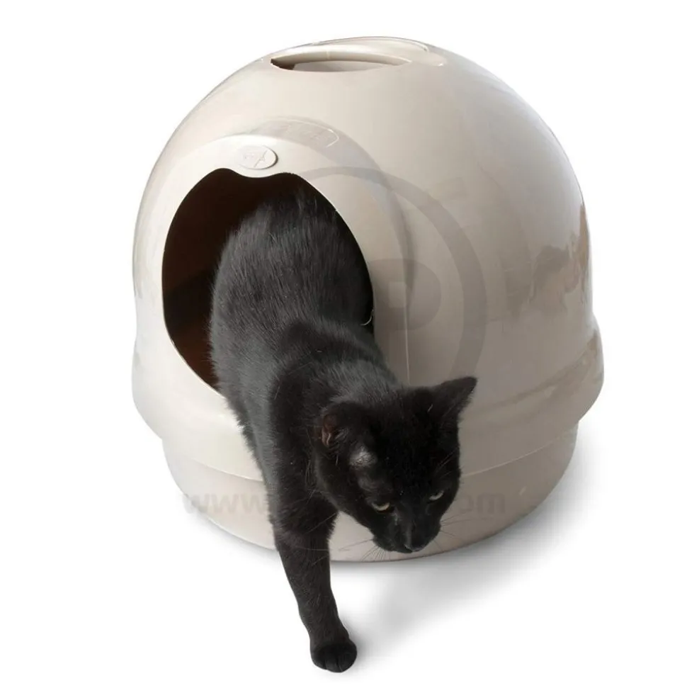 Booda Dome Cat Litter Box Pearl White Large