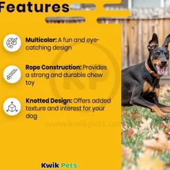 Booda 2-Knot Rope Bone Dog Toy Multicolor XL