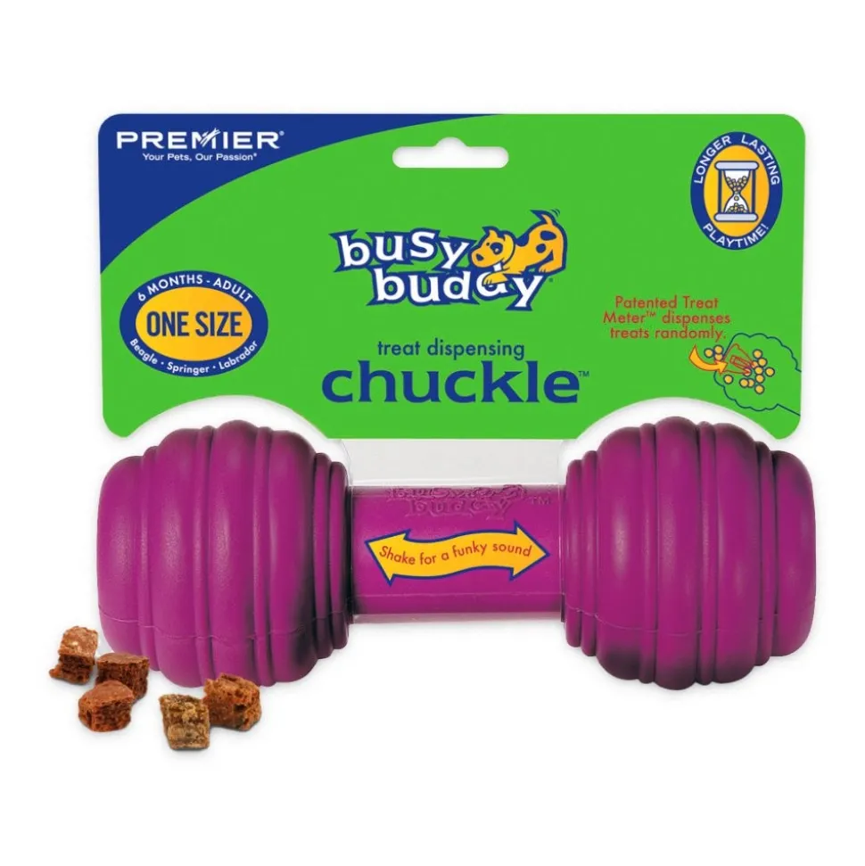 Busy Buddy Treat-Dispensing Chuckle Dog Toy Purple Medium/Large