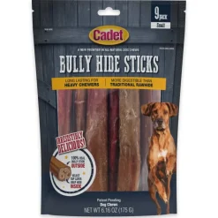 Cadet Bully Hide Sticks All Naturals Dog Chews Small 9 Count 6.16-oz