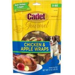 Cadet Gourmet Chicken & Apple Wrapped Dog Treats 3-oz