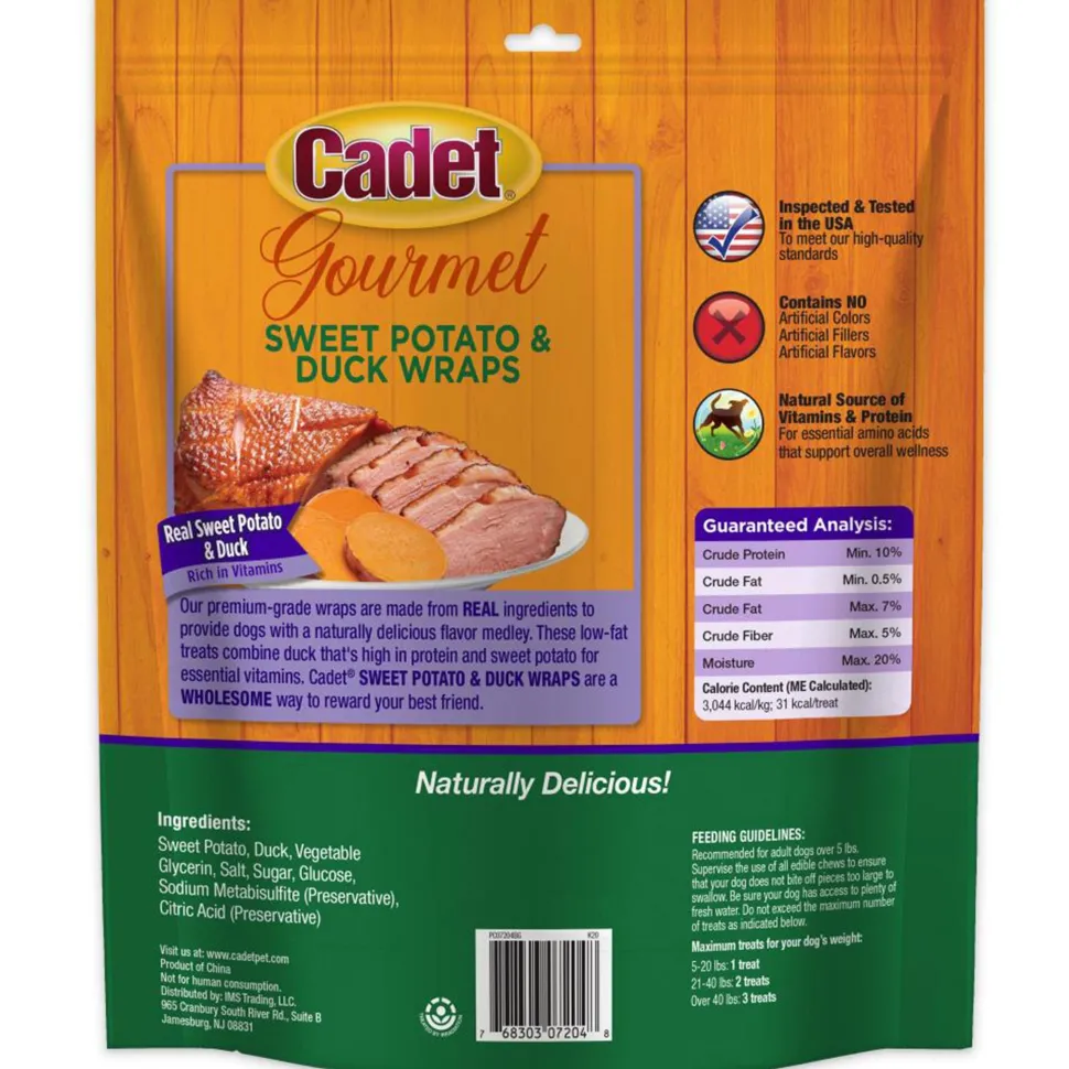 Cadet Gourmet Sweet Potato & Duck Wrapped Dog Treats 28-oz