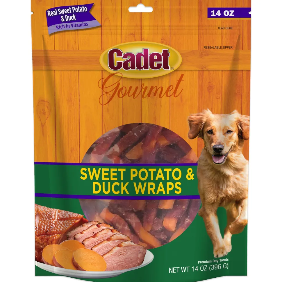 Cadet Gourmet Sweet Potato & Duck Wrapped Dog Treats 14-oz