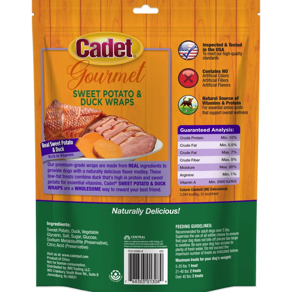 Cadet Gourmet Sweet Potato & Duck Wrapped Dog Treats 14-oz