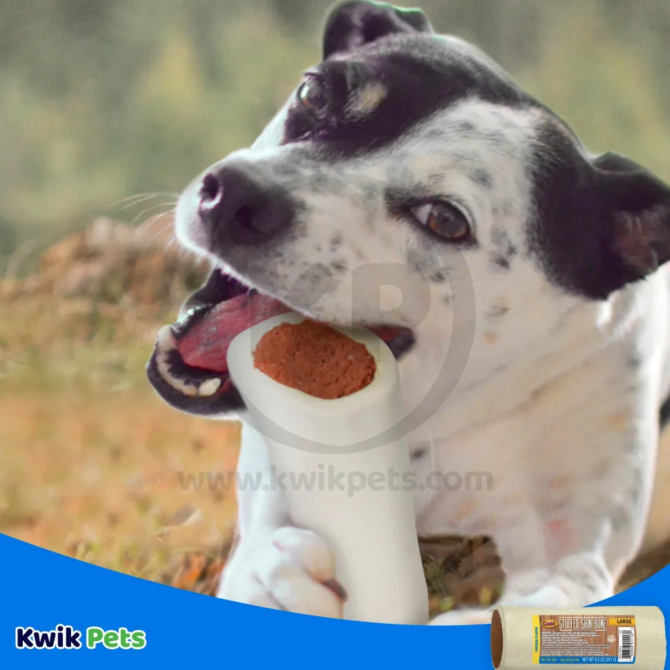 Cadet Stuffed Shin Bone Chew Dog Treat Chicken Large 8.5-oz