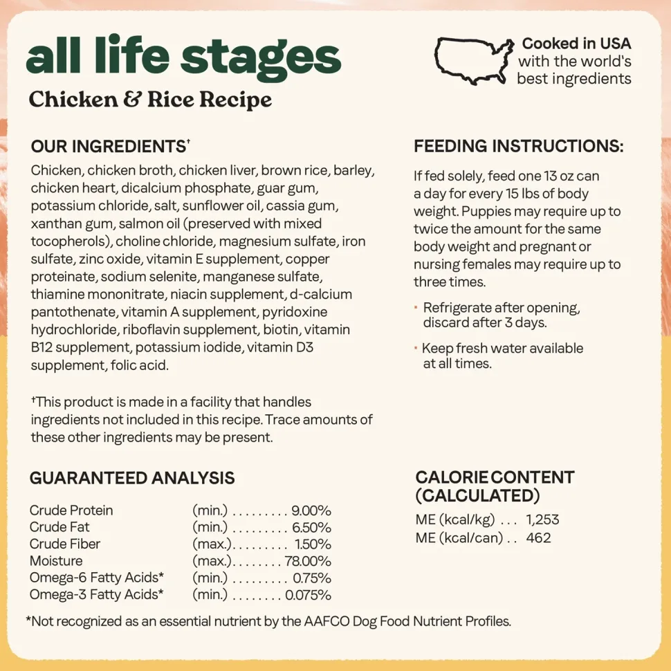CANIDAE All Life Stages Canned Dog Food Chicken & Rice 13-oz