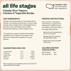 CANIDAE All Life Stages Chunky Stew Wet Dog Food Topper Chicken & Vegetable 12.7-oz