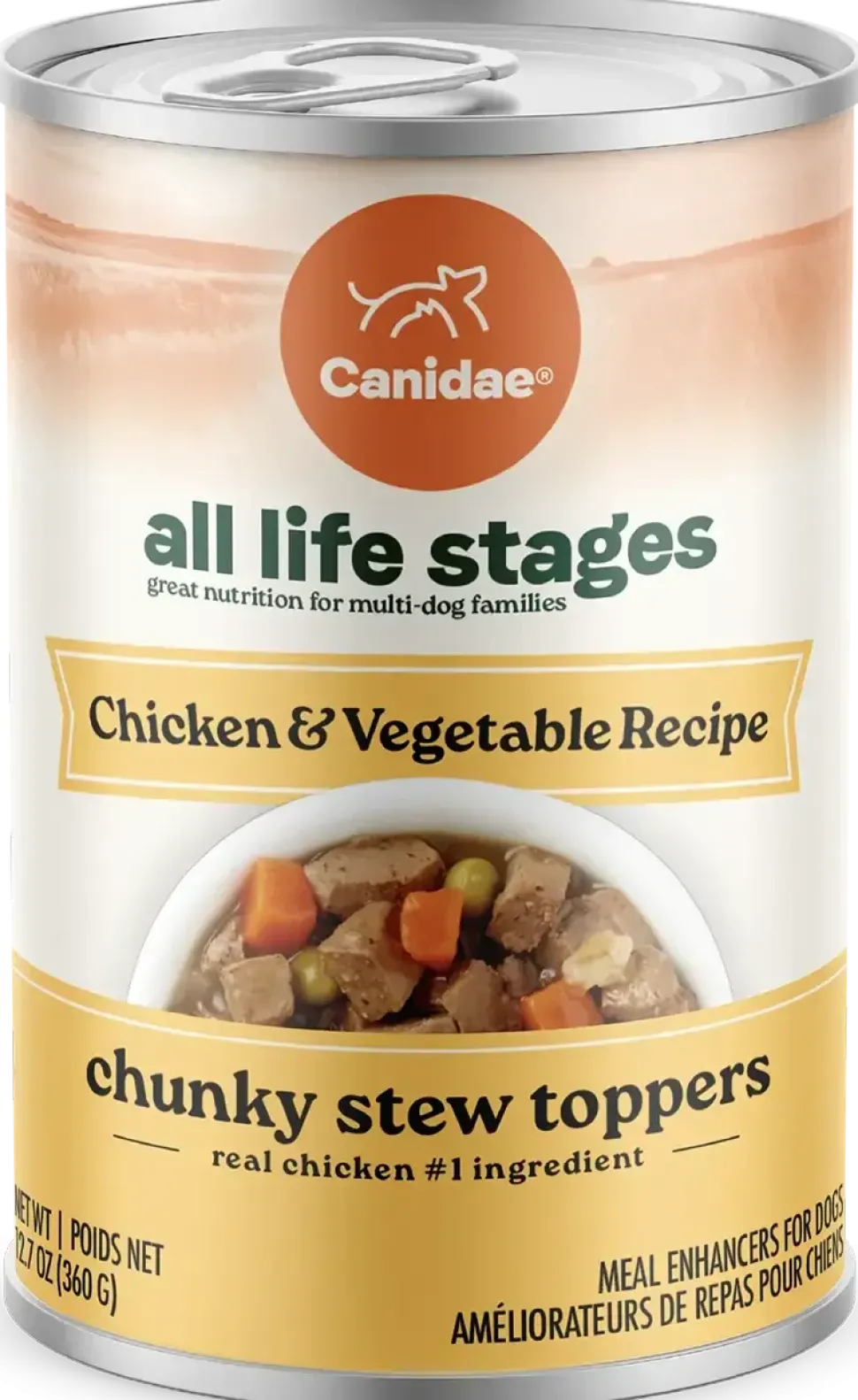 CANIDAE All Life Stages Chunky Stew Wet Dog Food Topper Chicken & Vegetable 12.7-oz