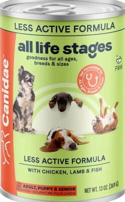CANIDAE All Life Stages Less Active Canned Dog Food Chicken, Lamb & Fish 13-oz