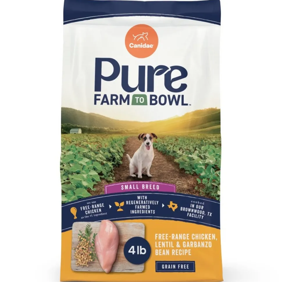 Canidae Pure Farm To Bowl Free-Range Small Breed Dry Dog Food Chicken, Lentil & Garbanzo Bean 4-lb