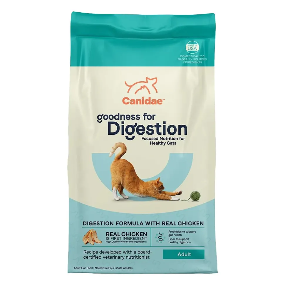 CANIDAE PURE Goodness for Digestion Adult Dry Cat Food Real Chicken 10-lb