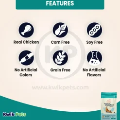 CANIDAE PURE Goodness for Digestion Adult Dry Cat Food Real Chicken 5-lb