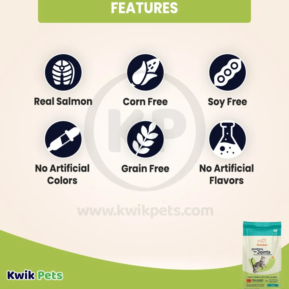 CANIDAE PURE Goodness for Joints Adult Dry Cat Food Salmon 5-lb