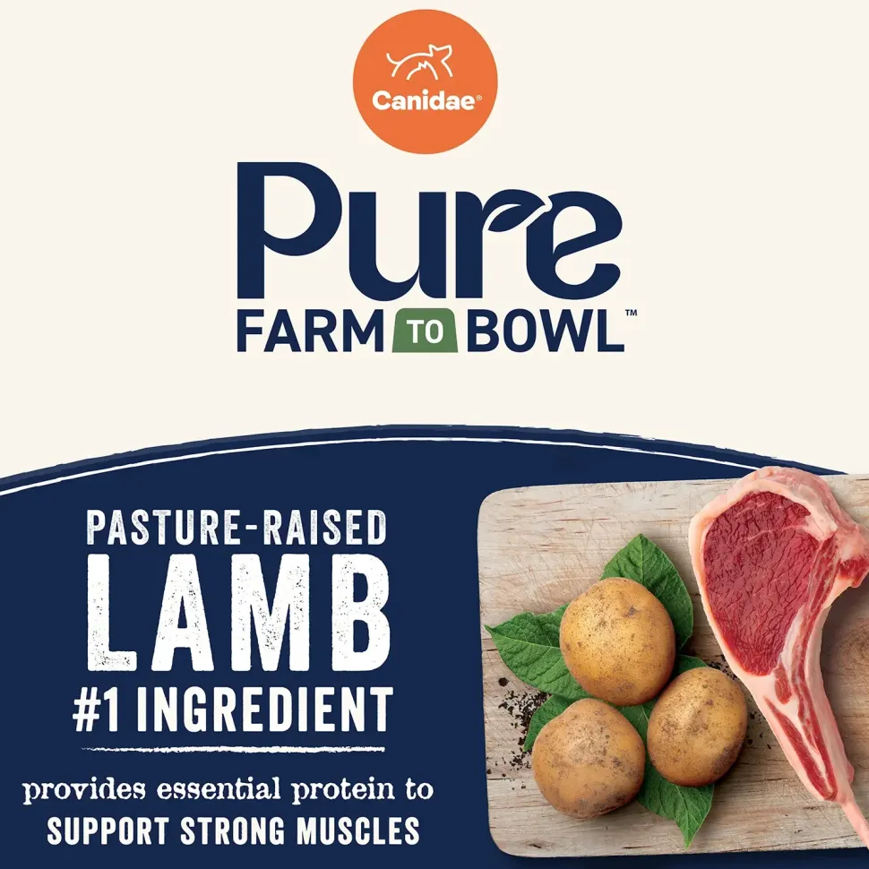 Canidae Pure Goodness Grain-Free Limited Ingredient Adult Dry Dog Food Lamb, Goat & Venison Meals Recipe 4-lb