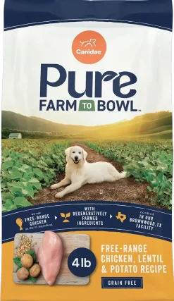 Canidae Pure Goodness Grain-Free Limited Ingredient Adult Dry Dog Food Real Chicken, Lentil & Potato Recipe 4-lb