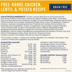 Canidae Pure Goodness Grain-Free Limited Ingredient Adult Dry Dog Food Real Chicken, Lentil & Potato Recipe 4-lb