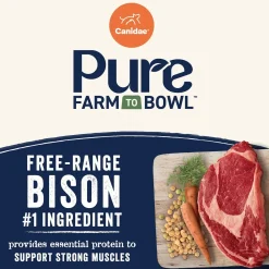 Canidae Pure Goodness Grain-Free Limited Ingredient Adult Dry Dog Food Real Bison, Lentil & Carrot Recipe 10-lb