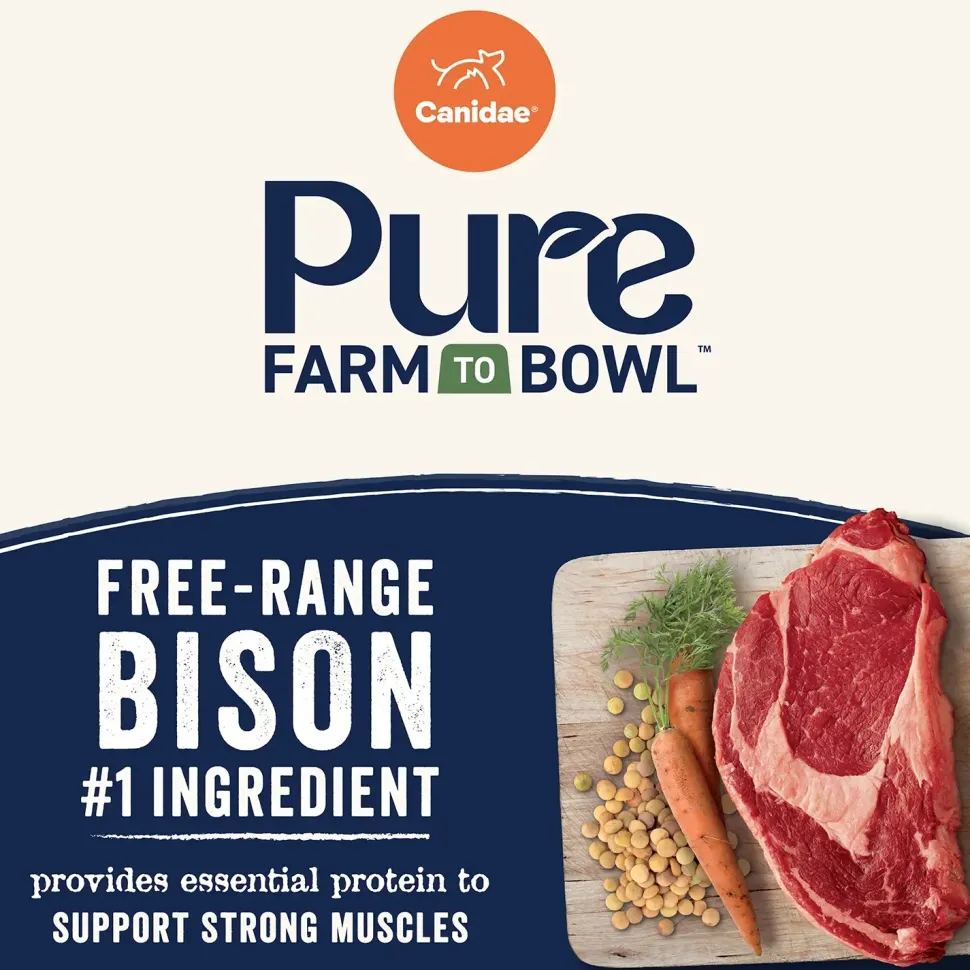 Canidae Pure Goodness Grain-Free Limited Ingredient Adult Dry Dog Food Real Bison, Lentil & Carrot Recipe 10-lb
