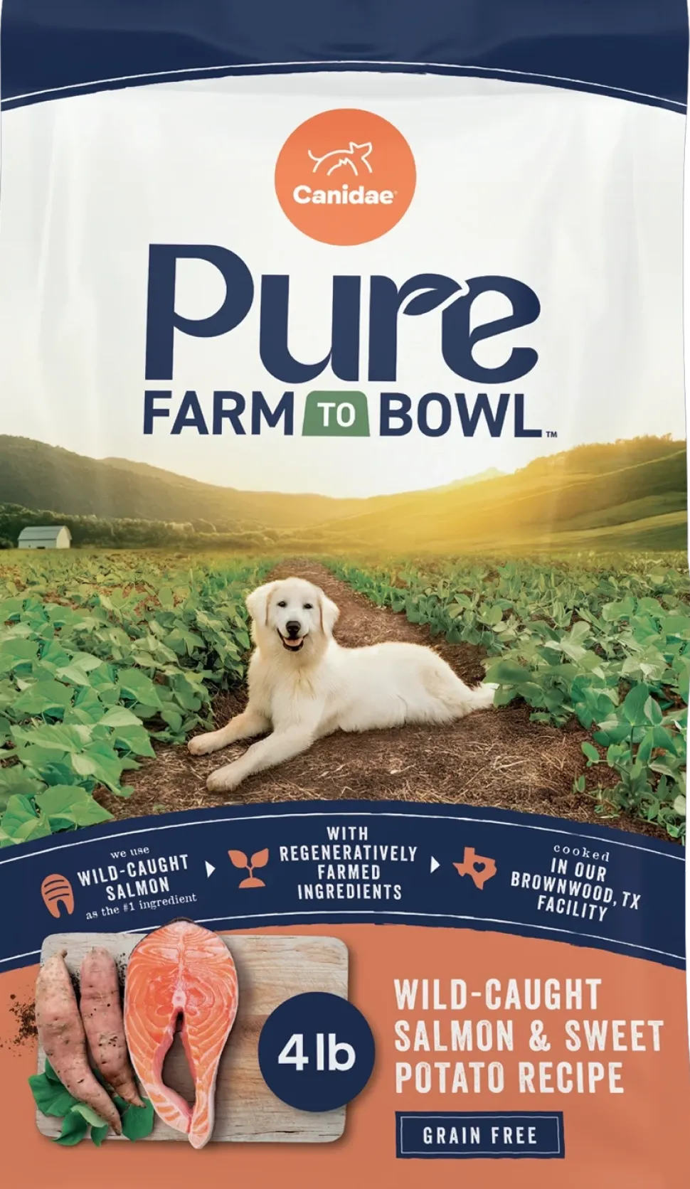 Canidae Pure Goodness Grain-Free Puppy Dry Food Real Salmon & Sweet Potato Recipe 4-lb