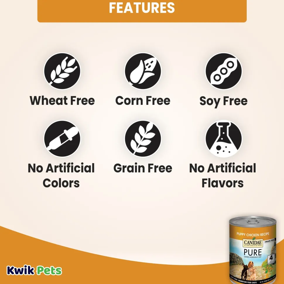 CANIDAE PURE Goodness Grain-Free Limited Ingredient Canned Puppy Food Chicken 13-oz