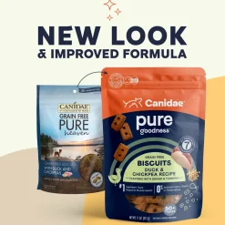 CANIDAE PURE Goodness Grain-Free Biscuit Dog Treats Duck & Chickpea 11-oz