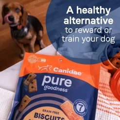 CANIDAE PURE Goodness Grain-Free Biscuit Dog Treats Duck & Chickpea 11-oz