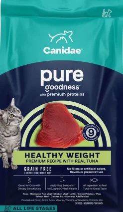 CANIDAE PURE Grain-Free Limited Ingredient Healthy Weight Dry Cat Food Tuna 5-lb